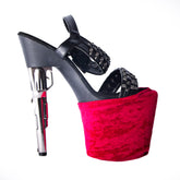 Reversible Shoe Protectors - Wine Velvet / Black